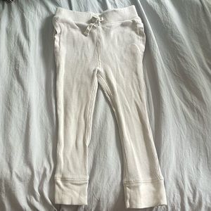 Baby Gap cream waffle knit joggers, elastic waist, size 3T EUC